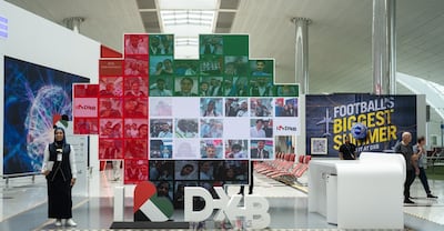 The I Heart DXB interactive installation is in Terminal 3, Concourse B. Photo: Dubai Airports