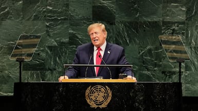 US President Donald Trump speaks during the 81st session of the UN General Assembly in New York. Getty Images via AFP