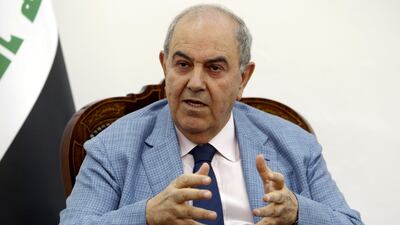 Iraq's vice-president Ayad Allawi pictured in Baghdad in 2015. Khalid Al Mousily/Reuters