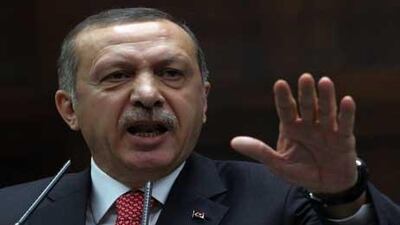 Turkish Prime Minister Recep Tayyip Erdogan talks tough about Syria.