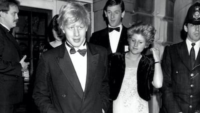 Mandatory Credit: Photo by Steve Back/ANL/Shutterstock (1340104a) Viscount Althorp's 21st Birthday Party. Boris Johnson With Sister Rachel Johnson. Viscount Althorp's 21st Birthday Party. Boris Johnson With Sister Rachel Johnson.