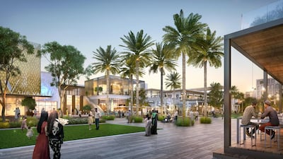 A view of the "Valley Pavilion" area with supermarkets, retail units, and early education centres.