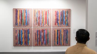 Works by Mit Jai Inn at the Silverlens booth.