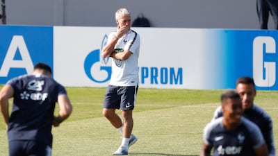 France manager Didier Deschamps has plenty to ponder ahead of the World Cup final. EPA