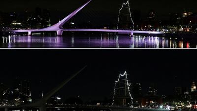 Puente de la Mujer in Buenos Aires, Argentina. AFP