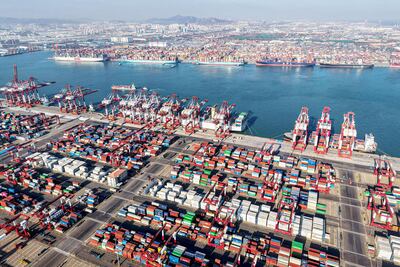 Qingdao port, China. Donald Trump has threatened to put tariffs of up to 60 per cent on Chinese imports. AFP