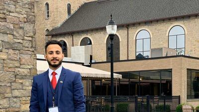 Jaber Okayri, a student at Niagara University from Jizan, Saudi Arabia, has been helping fellow Saudi students by sending them hand sanitiser packs to their homes. Courtesy Jaber Okayri