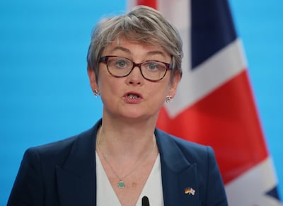 British Foreign Secretary Yvette Cooper will address the All In coalition to end violence against women. EPA