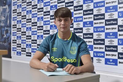 Mackenzie Hunt has been playing with Everton''s Under-23s and is receiving plenty of encouragement from coach David Unsworth. Courtesy photo