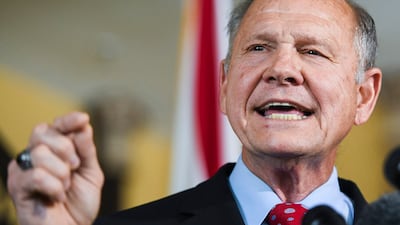 In November 2017, several women made allegations of sexual misconduct against Mr Moore, the former Alabama chief justice. He sued them for defamation. AP