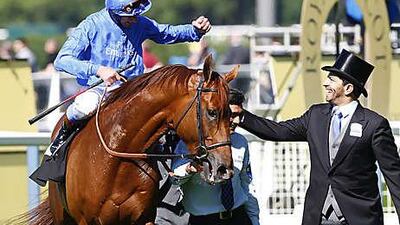 Frankie Dettori, left, and Saeed bin Suroor, seen here at Royal Ascot, teamed up to record wins in successive days for Godolphin.