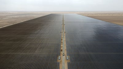 The Mohammed bin Rashid Al Maktoum Solar Park Phase 5 in Dubai. Pawan Singh / The National