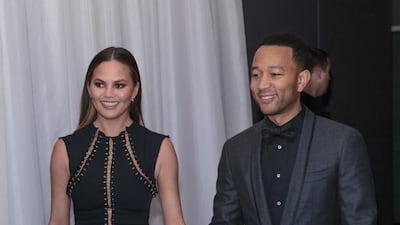 Chrissy Teigen in Yousef Akbar. Courtesy Yousef Akbar