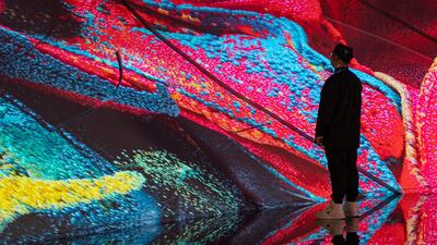 Earth Dreams presents 'data paintings’ created by the studio of Turkish artist Refik Anadol. Photo: Museum of the Future