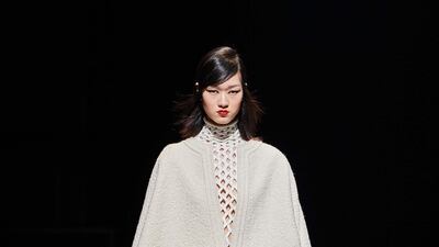 Valentino delivered short capes for autumn / winter 2021. Courtesy Valentino