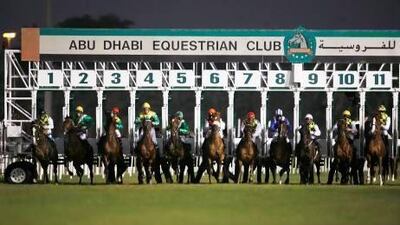 Seraphin Du Paon, right, won the UAE Cup on Sunday at the Abu Dhabi Equestrian Club.