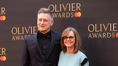 Bill Pullman, left, and Sally Field arrive at the Olivier Awards at the Royal Albert Hall on April 7, 2019. EPA
