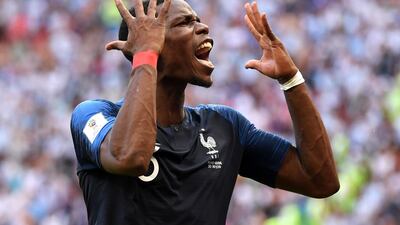 Paul Pogba of France celebrates victory on the final whistle during the Round of 16 match between France and Argentina. Laurence Griffiths / Getty Images