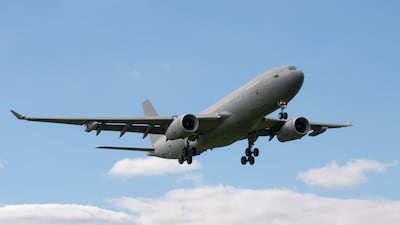 An RAF Voyager tanker of the kind that will be sent to Saudi Arabia. Getty Images