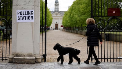 The UK's ruling Conservative Party is behind the opposition Labour Party in the polls ahead of local elections. AFP