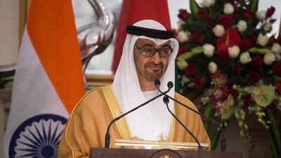 Sheikh Mohammed bin Zayed at Hyderabad House. Mohamed Al Suwaidi / Crown Prince Court - Abu Dhabi