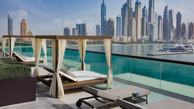 The cabanas are comfy and a great place to unwind after seeing the sights of Dubai.