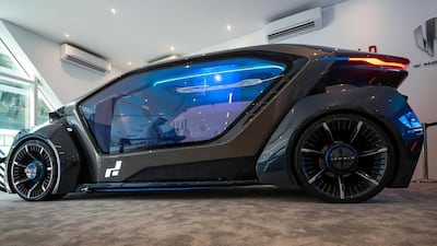 The W Motors self-driving vehicle prototype, which was on display at the International Defence Exhibition and Conference in Abu Dhabi, is an example of autonomous technology. Victor Besa / The National.