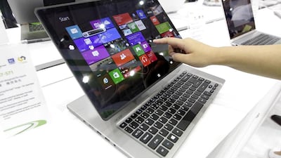 Acer's 15.6-inch Aspire R7 starts at Dh4,999. Pichi Chuang / Reuters