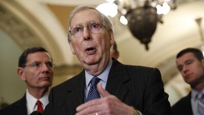 Mr McConnell is proposing an amendment to a bill which cautions against withdrawing from either Syria or Afghanistan. Bloomberg