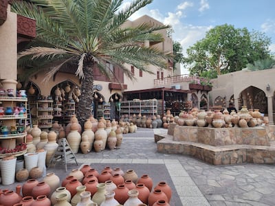 The Nizwa souq square, where tourists find handmade pottery on display. Photo: Deeba Hasan