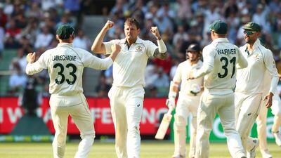 James Pattinson celebrates before the lbw decision was overturned at the Melbourne Cricket Ground. Getty Images
