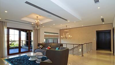 Above, inside the Dh20 million five-bedroom villa in Jumeirah Islands’ Mansions in Dubai. Courtesy Better Homes