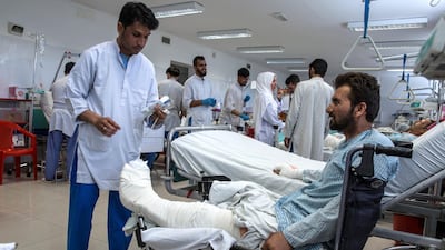 Abdul Wahad, 41, lost his leg in an explosion targeting a bus transporting government workers. Stefanie Glinski for The National