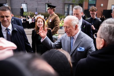 King Charles III at Golders Green following anti-Semitic attacks. James Manning/PA Wire