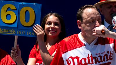 Mr Chestnut chows down. AP