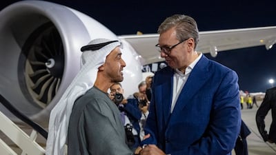 Sheikh Mohamed and Mr Vucic