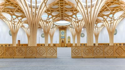 The mosque also attracts visitors who come to see its arresting eco-design.
