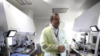 Prof. Dr. Human M. Fatemi, Consultant - IVF, at the IVF Centre at Burjeel Hospital. Fatima Al Marzooqi / The National