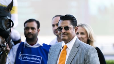 Satish Seemar with Speedy Move after winning the Emirates NBD Private Banking Thoroughbreds race at Meydan in February. Reem Mohammed / The National