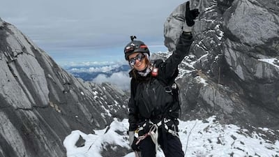 Emirati mountaineer Fatima Al Awadhi is on a mission to climb the world's seven highest summits. Photo: Wam