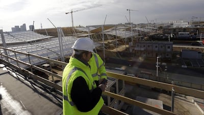 A Milan Expo 2015 site in Rho, Italy. About 53 countries, including the UAE, have built pavilions for the fair, which will focus on ‘Feeding the Planet, Energy for Life’. Luca Bruno / AP Photo