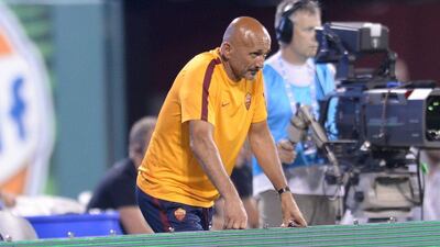 AS Roma manager Luciano Spalletti looks on during their friendly match against Liverpool in St Louis, Missouri on August 1, 2016. Michael B Thomas / AFP