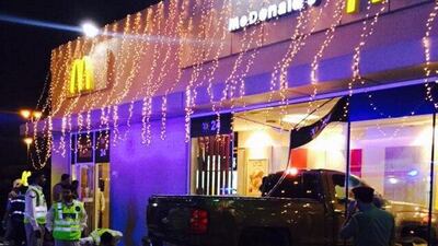 Two people died and five were injured in this crash in Ajman on Sunday. Courtesy Ajman Police