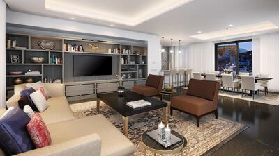 The apartments offer a service with Harrods Estate to provide soft furnishings, in addition to a fully equipped kitchen. Courtesy Henry Wiltshire International