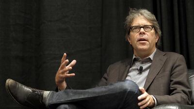 Author Jonathan Franzen speaks at an event in New York in May. Mary Altaffer / AP Photo