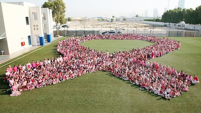 It’s Pink Day! Students at Jumeriah Primary School went to school wearing pink onOct2 toraise awareness about breast cancer. Courtesy- Jumeriah Primary School