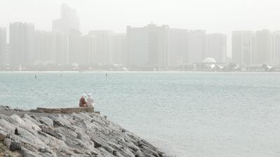 Sandstorms and rain hit Abu Dhabi and Dubai. Khushnum Bhandari for The National