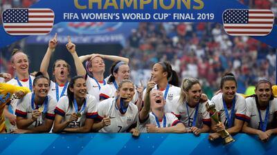 The US players celebrate their success. AP Photo