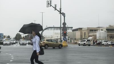 Forecasters warn of similar wet and windy conditions over the weekend. Mona Al Marzooqi/ The National