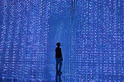 The Crystal Universe installation by teamLab, in Singapore. AFP